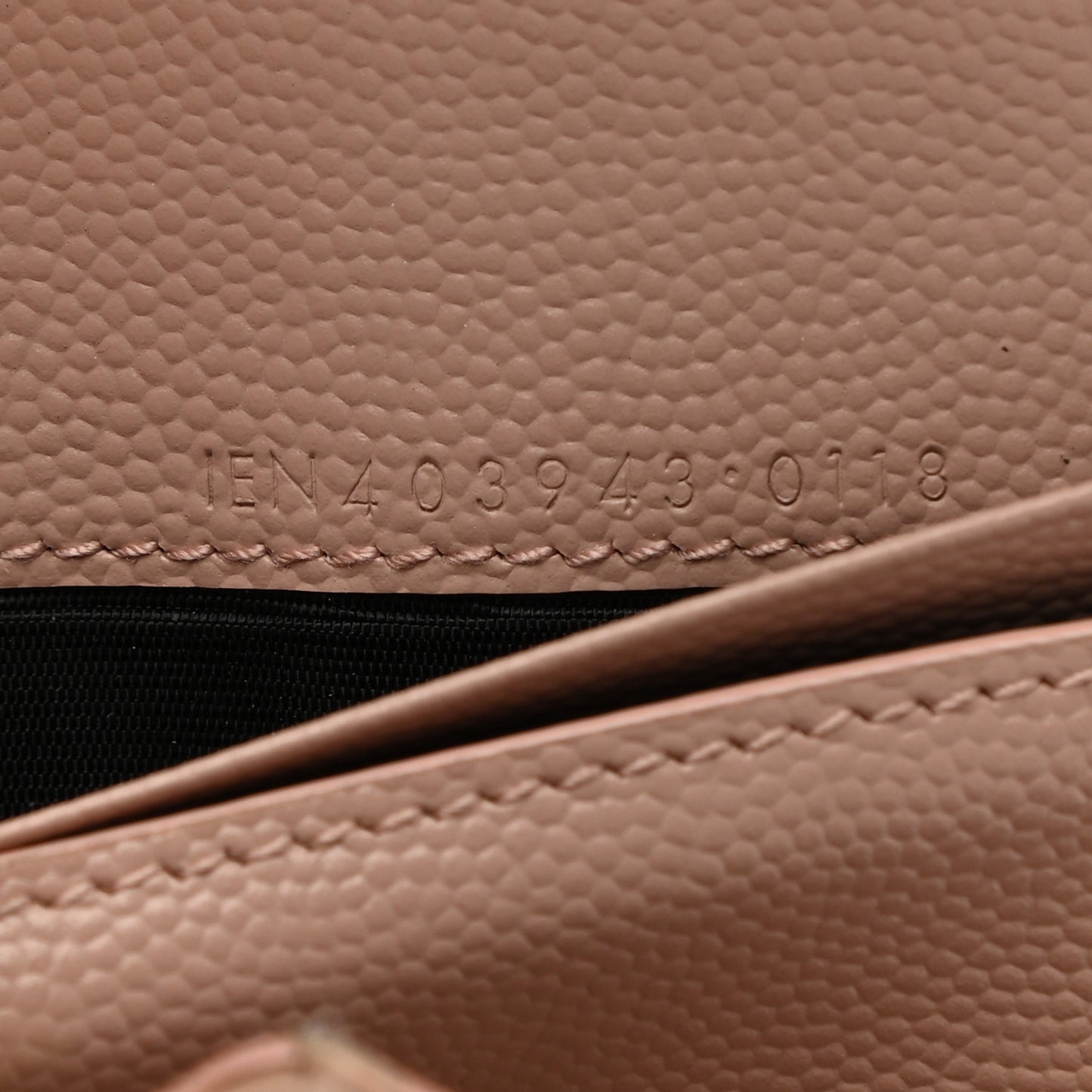 Grain De Poudre Matelasse Chevron Small Monogram Envelope Wallet Blush