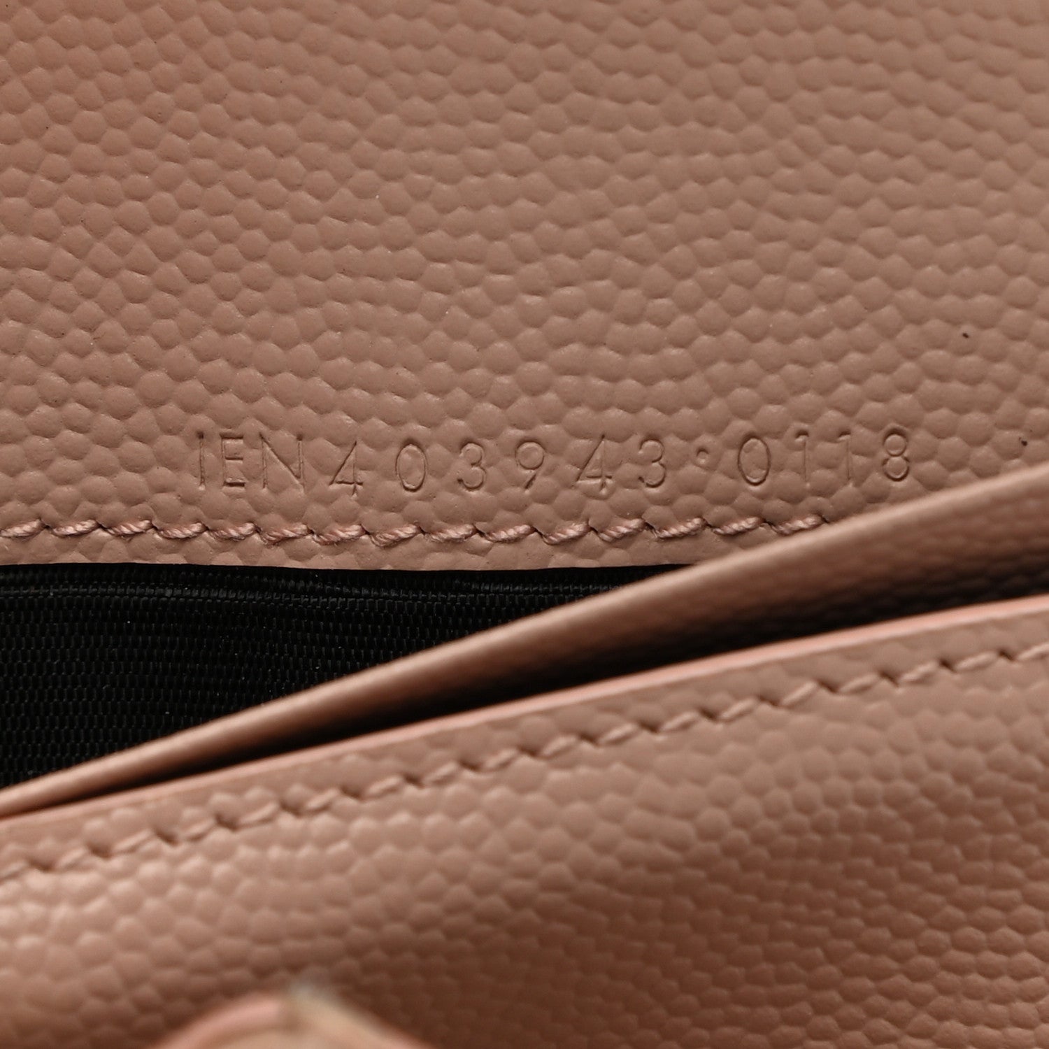 Saint Laurent Grain De Poudre Matelasse Chevron Small Monogram Envelope Wallet Blush 7 of 10