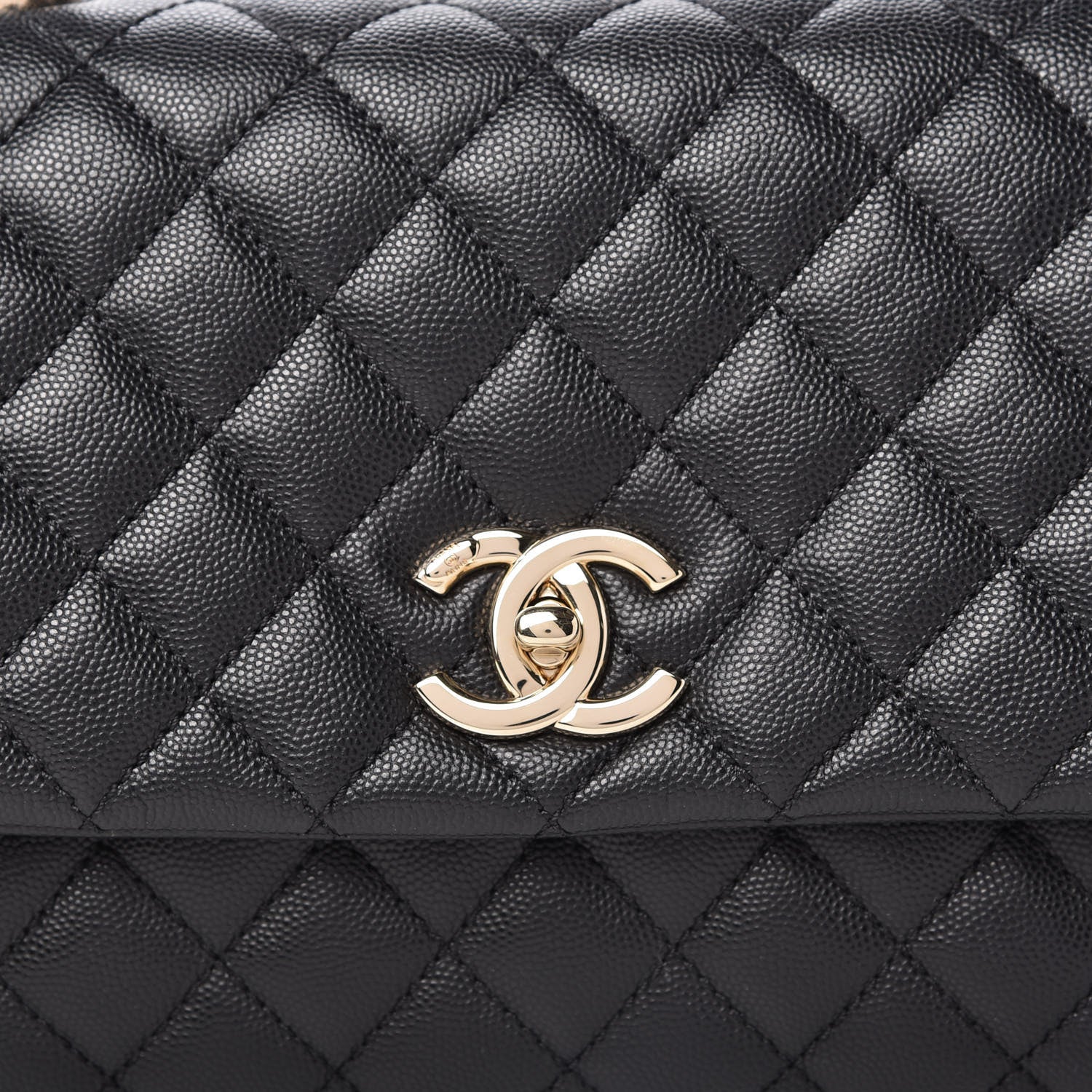 Chanel Caviar Quilted Small Coco Handle Flap Black 10 of 11