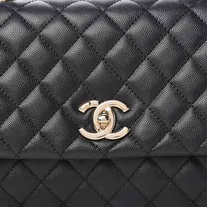 Chanel Caviar Quilted Small Coco Handle Flap Black 10 of 11