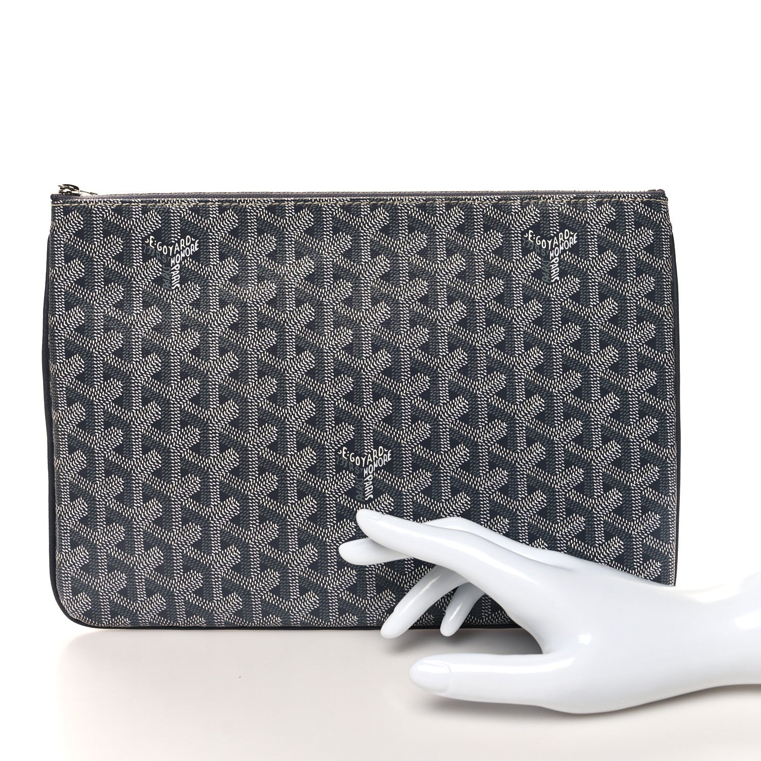 Goyard Goyardine Senat Pochette MM Grey 2 of 7