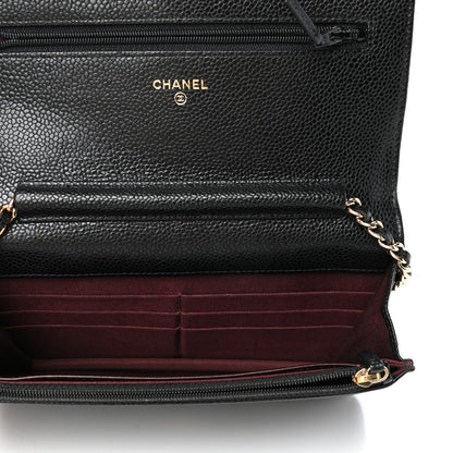 Chanel Caviar Quilted Wallet On Chain WOC Black 5 of 13