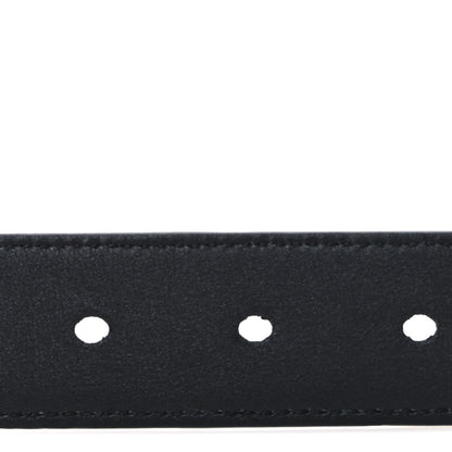 Saint Laurent Grained Calfskin Monogram Cassandre Square Buckle Belt  90 36 Black 4 of 6