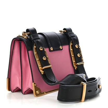 Prada City Calf Saffiano Cahier Bag Fuxia Black 2 of 8