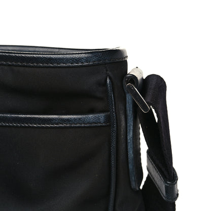 Prada Tessuto Nylon Saffiano Flat Messenger Bag Black 10 of 10