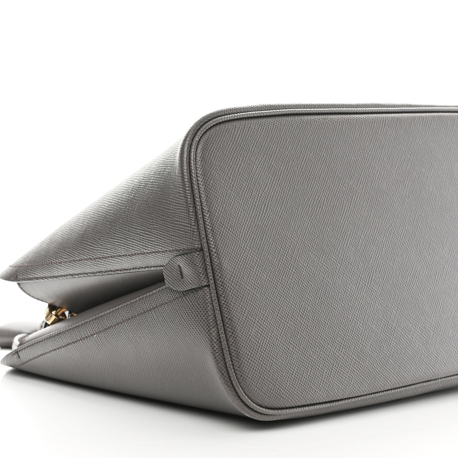 Prada Saffiano Cuir Matinee Tote Fumo Black 8 of 13