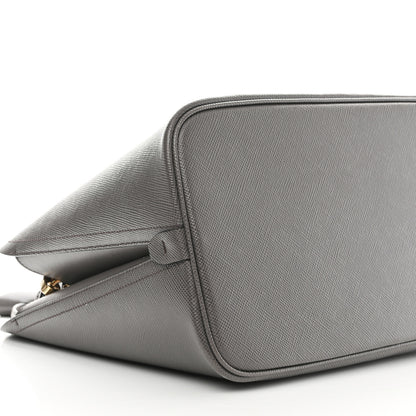 Prada Saffiano Cuir Matinee Tote Fumo Black 8 of 13