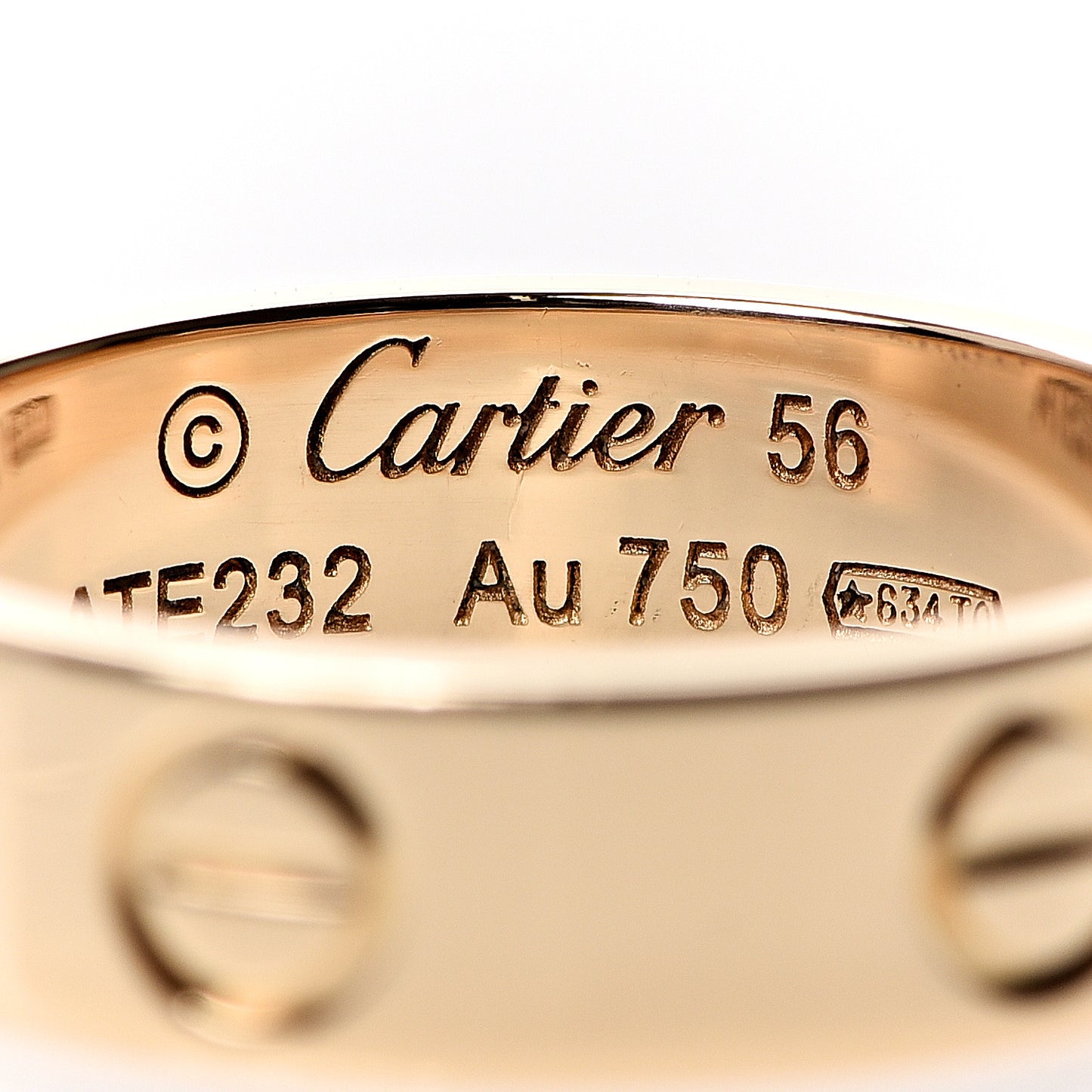 18K Yellow Gold 5.5mm LOVE Ring 56 7.5