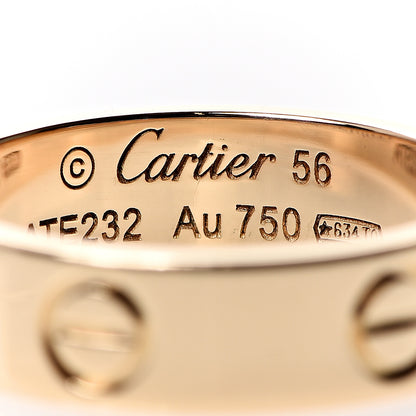 Cartier 18K Yellow Gold 5.5mm LOVE Ring 56 7.5 3 of 5