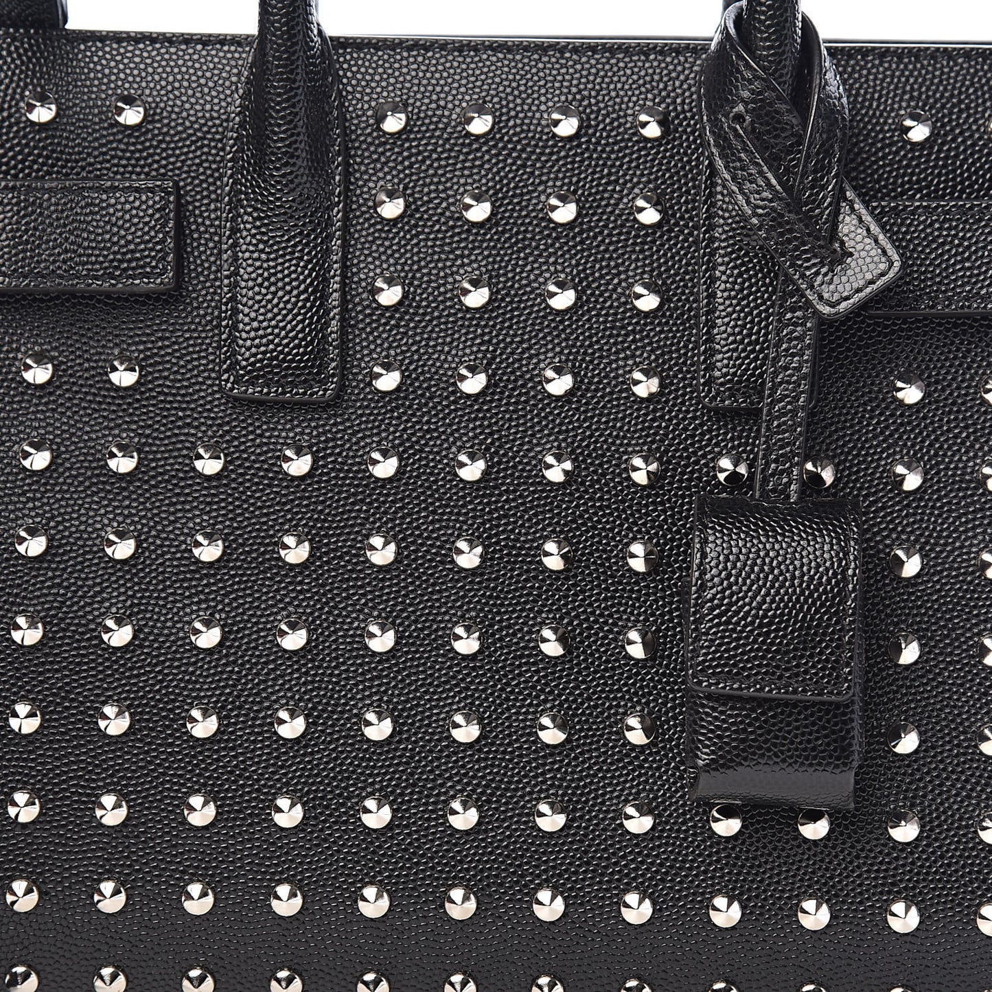 Calfskin Studded Nano Sac De Jour Black