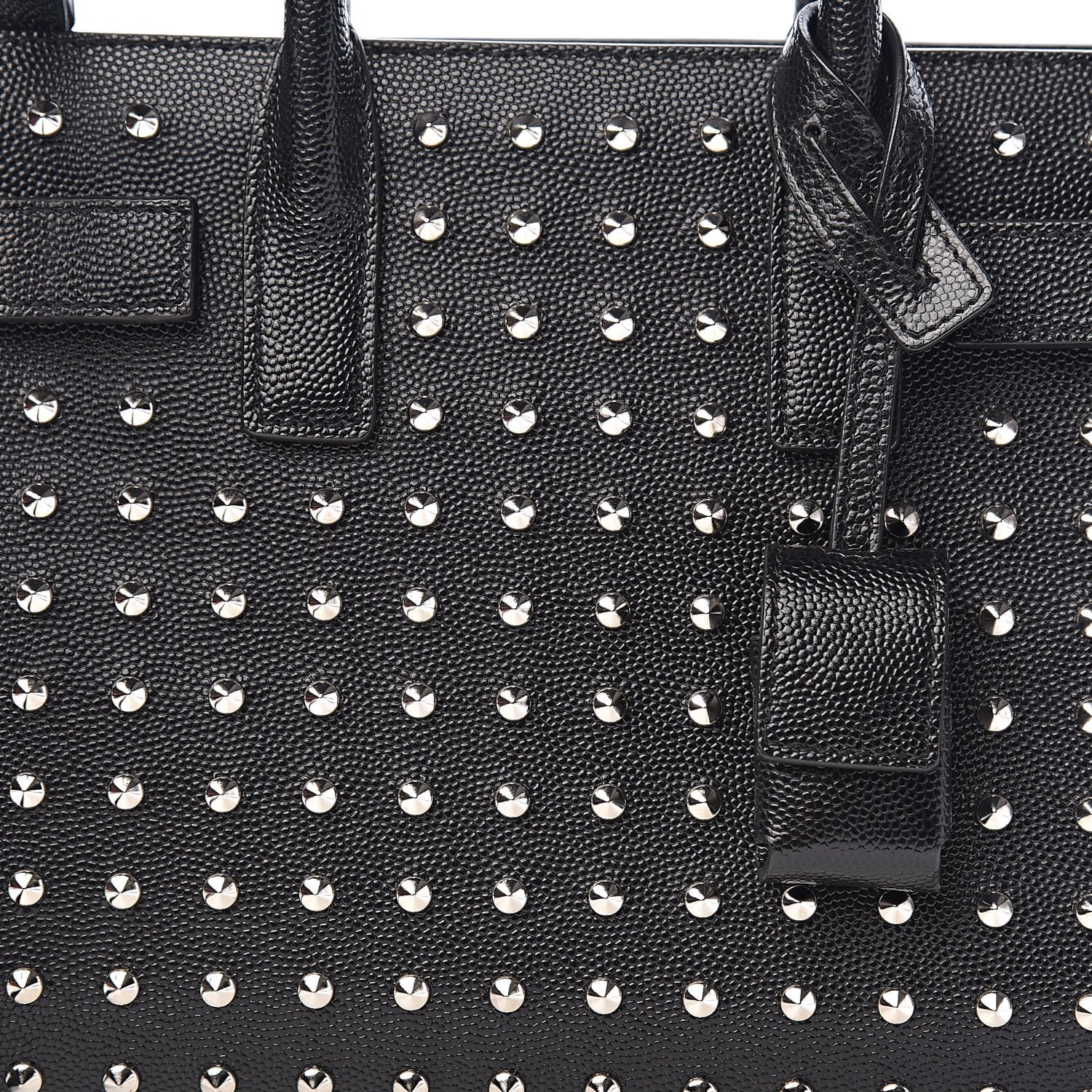 Saint Laurent Calfskin Studded Nano Sac De Jour Black 11 of 11