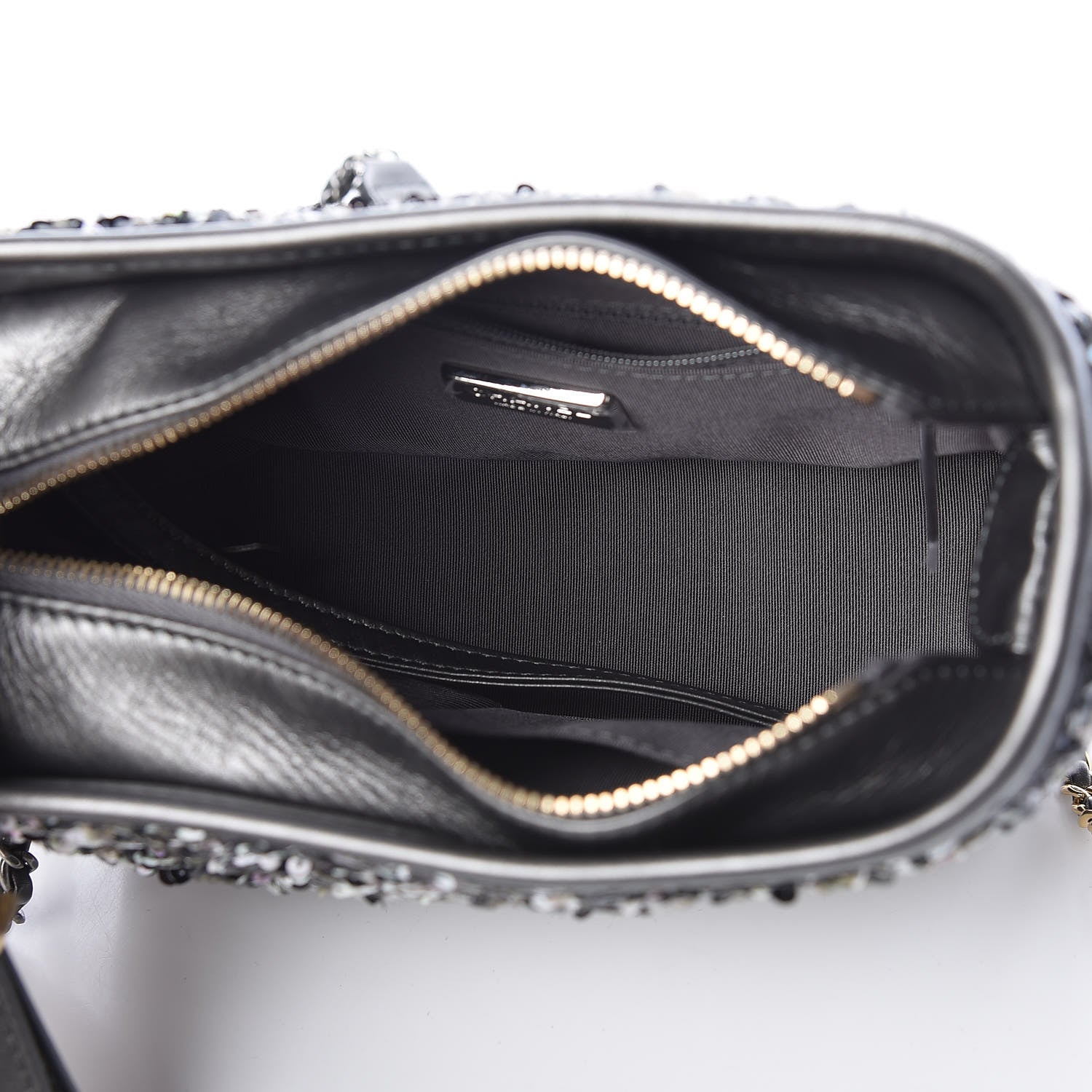 Chanel Sequin Calfskin Small Gabrielle Hobo Black 5 of 10