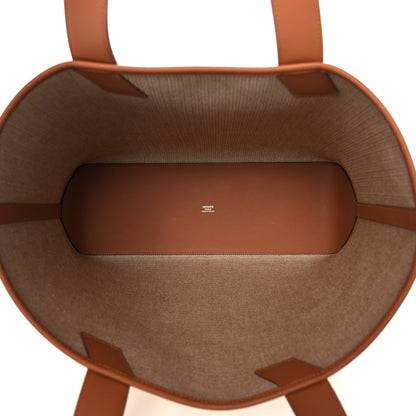 Hermes Swift H Canvas Cabas H En Biais 40 Ecru Naturel Gold 5 of 10