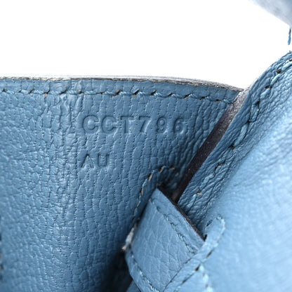 Hermes Togo Birkin 25 Azur 7 of 12