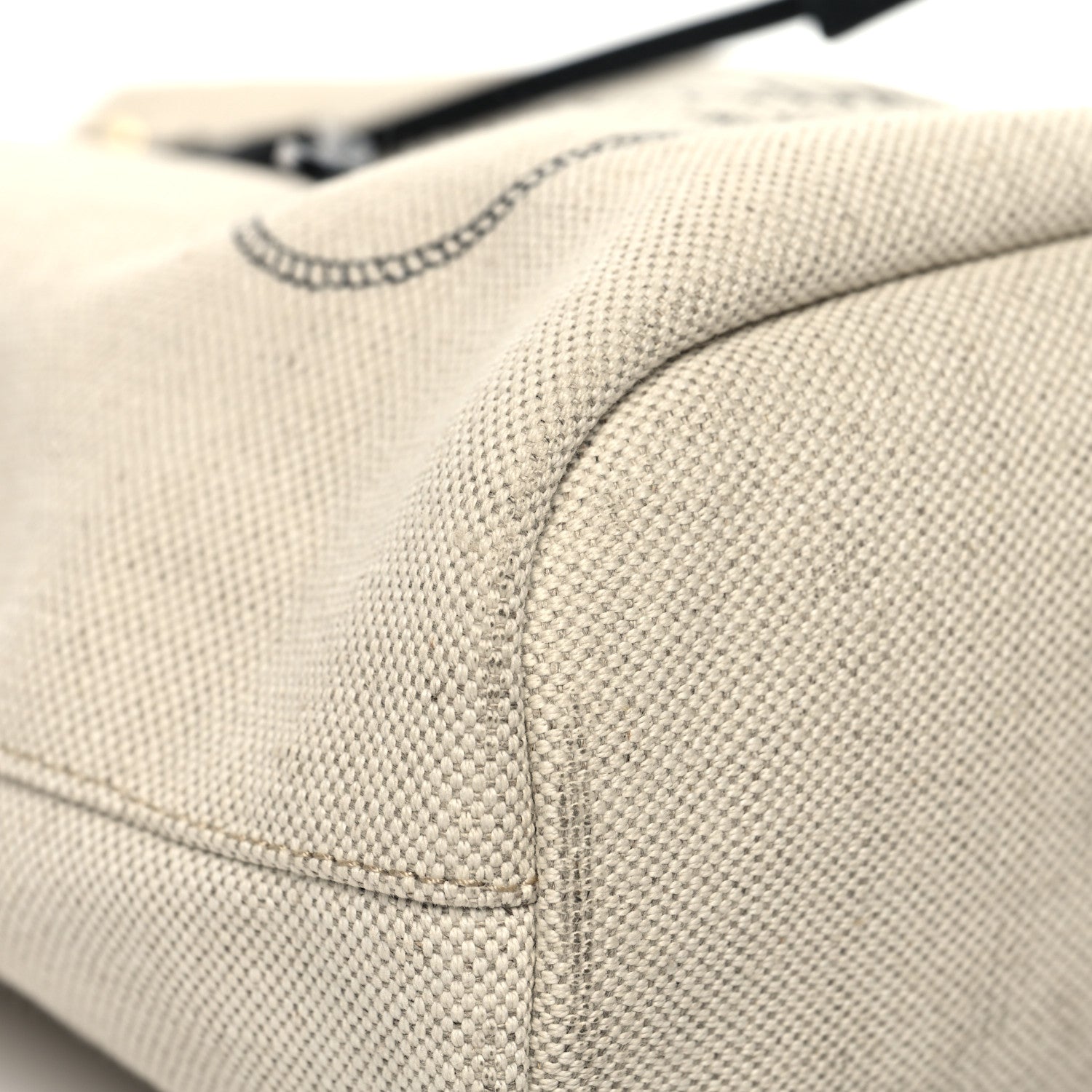 Prada Canvas Saffiano Bucket Wristlet Naturale Black 7 of 11