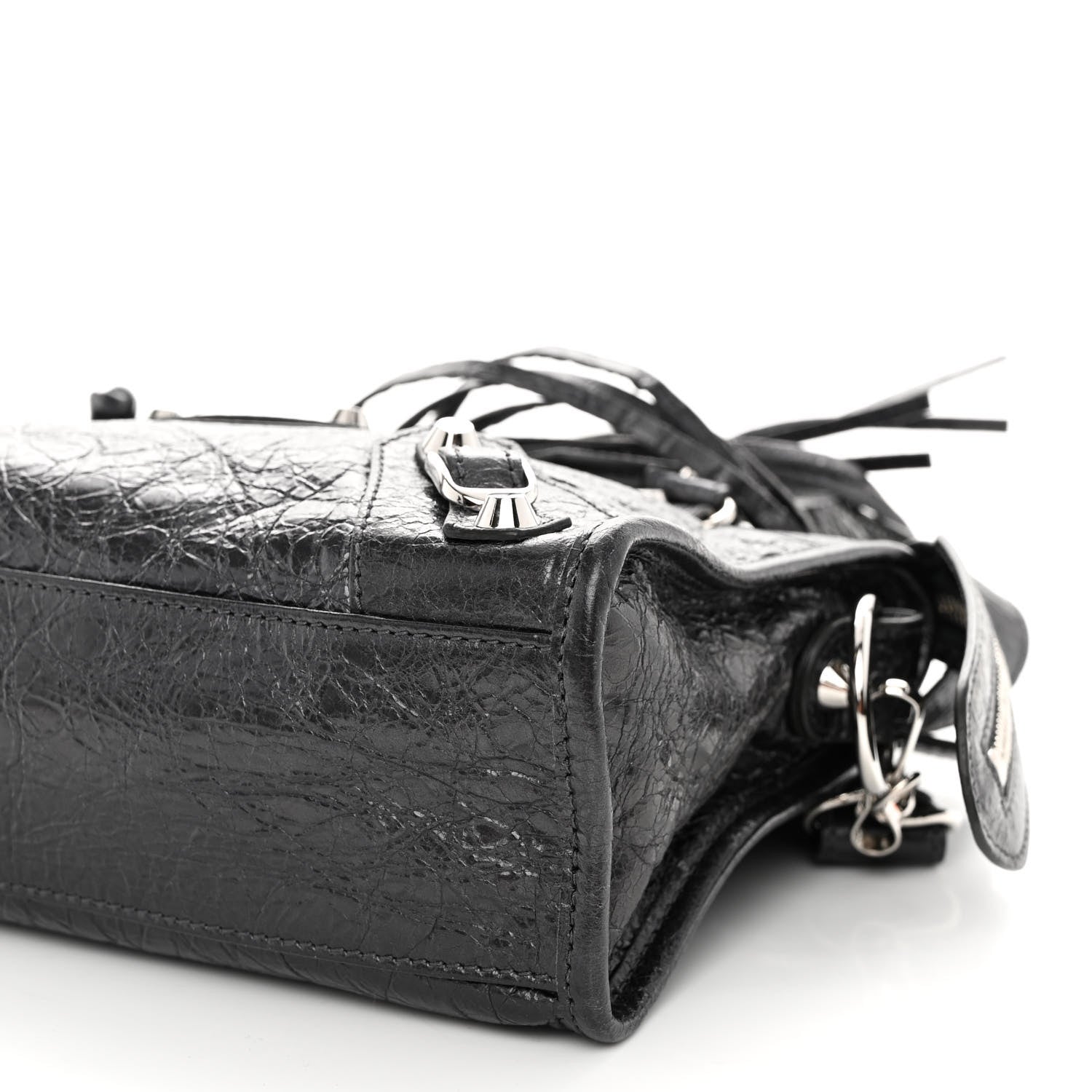 Balenciaga Agneau Classic Silver Hardware Mini City Anthracite 9 of 9