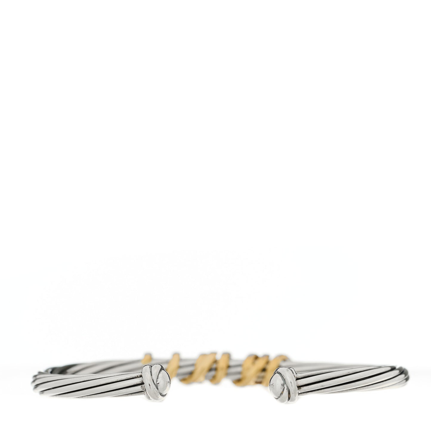 Sterling Silver 18K Yellow Gold Diamond 4mm Helena Station Bracelet