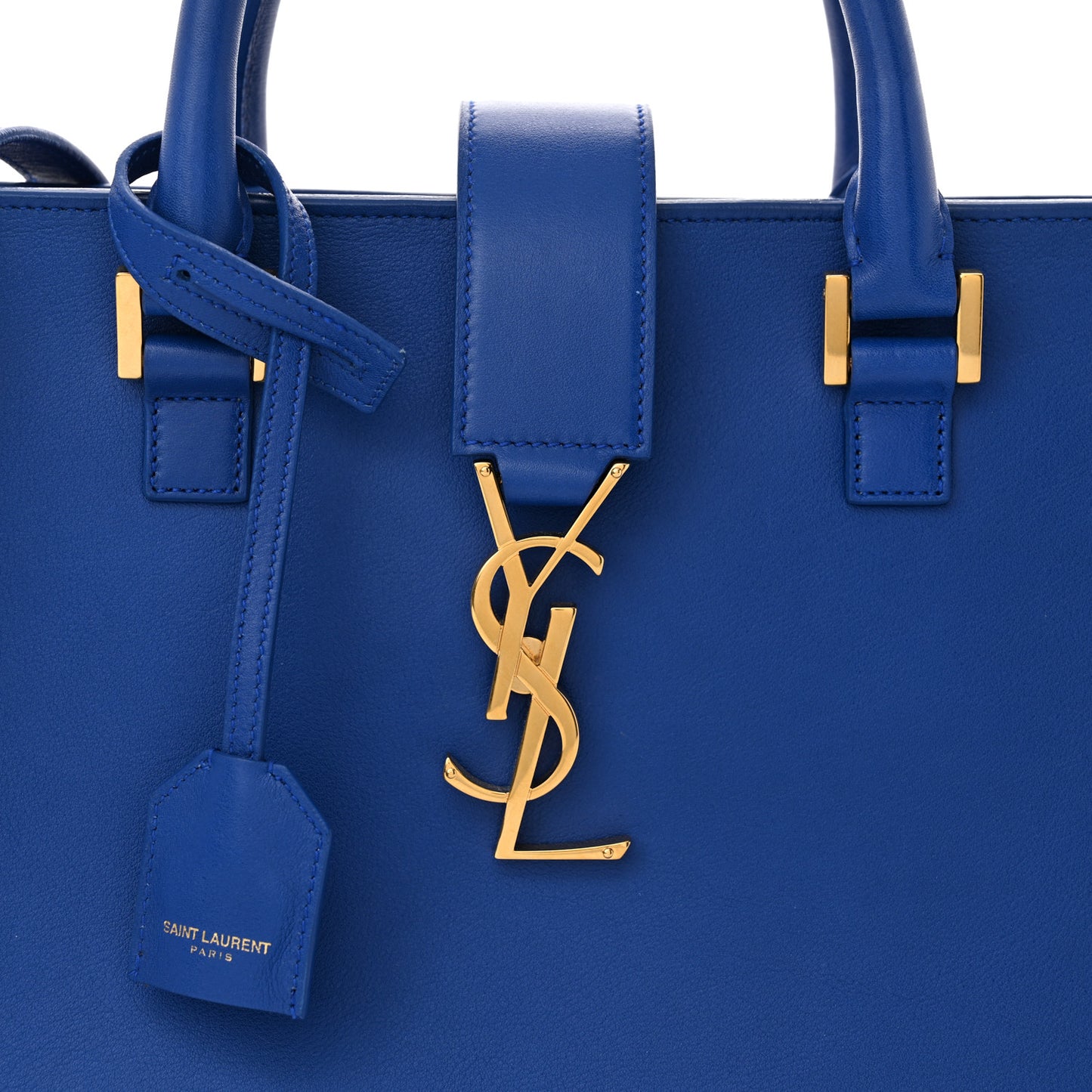 Calfskin Small Monogram Cabas Blue Majorelle