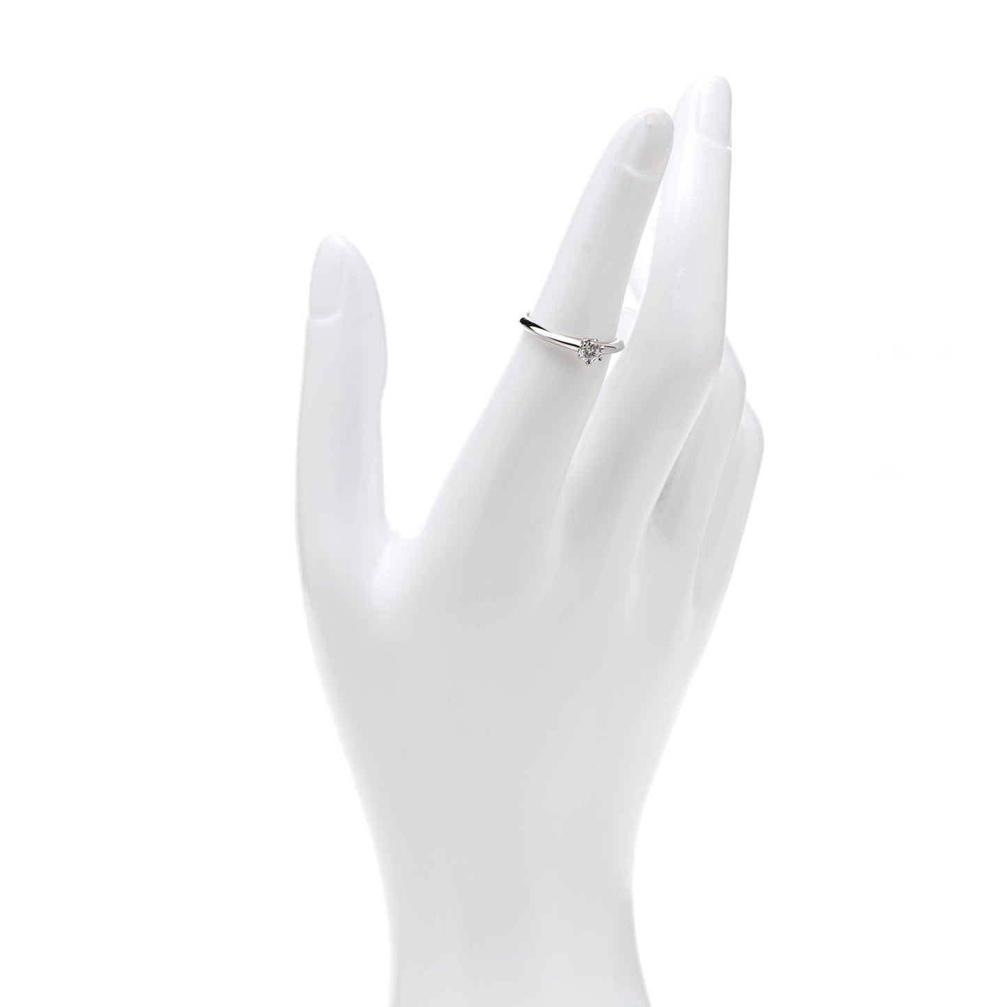 Platinum Diamond .23ct Solitaire Engagement Ring 51 5.75