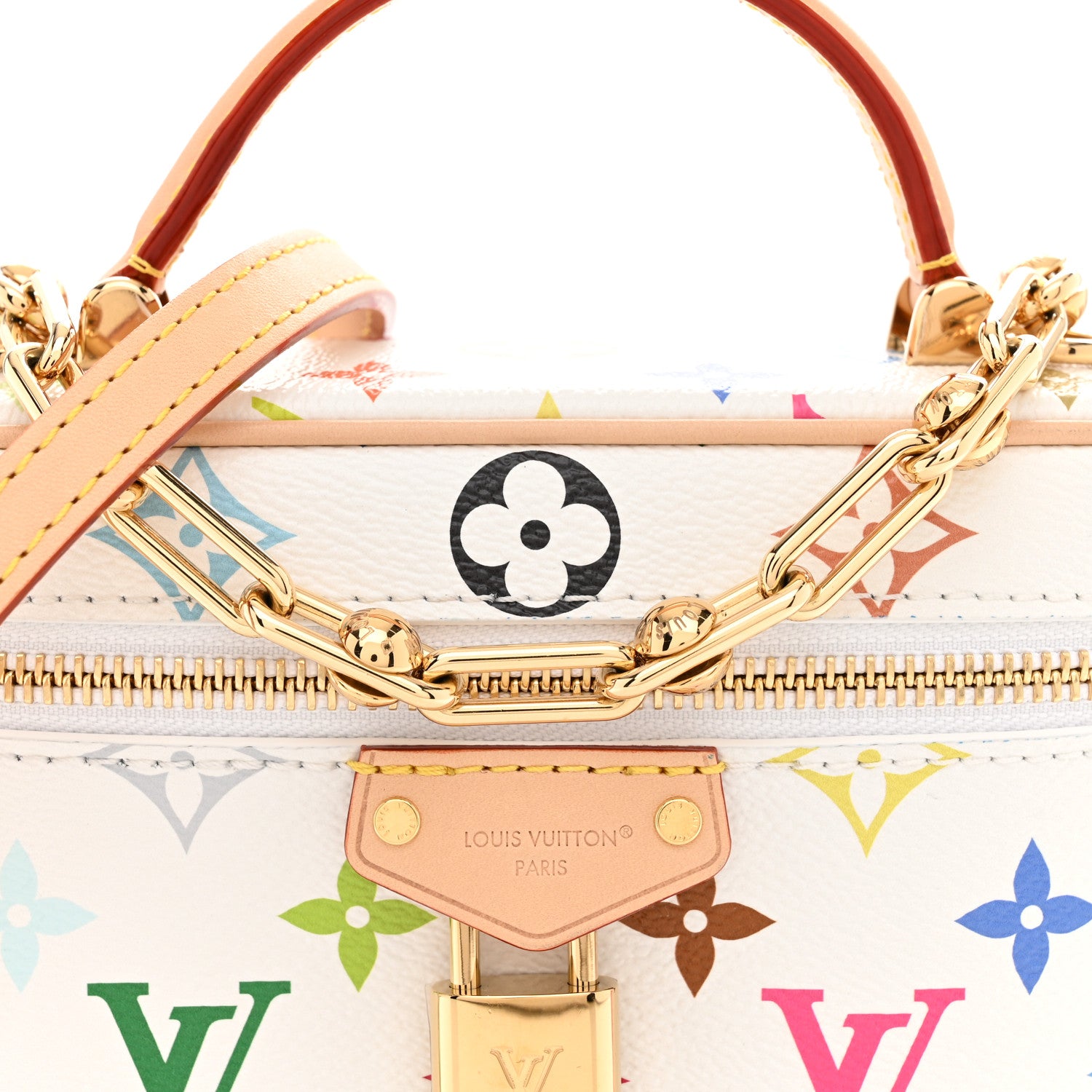 Louis Vuitton LV x TM Monogram Multicolor Vanity Chain Pouch White 7 of 10