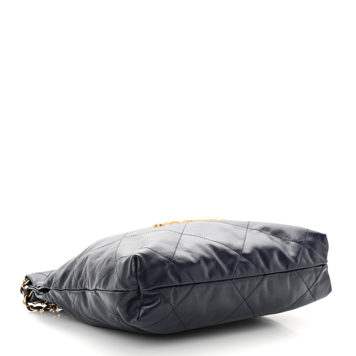 Chanel Shiny Calfskin Quilted Small Chanel 22 Navy 5 of 12