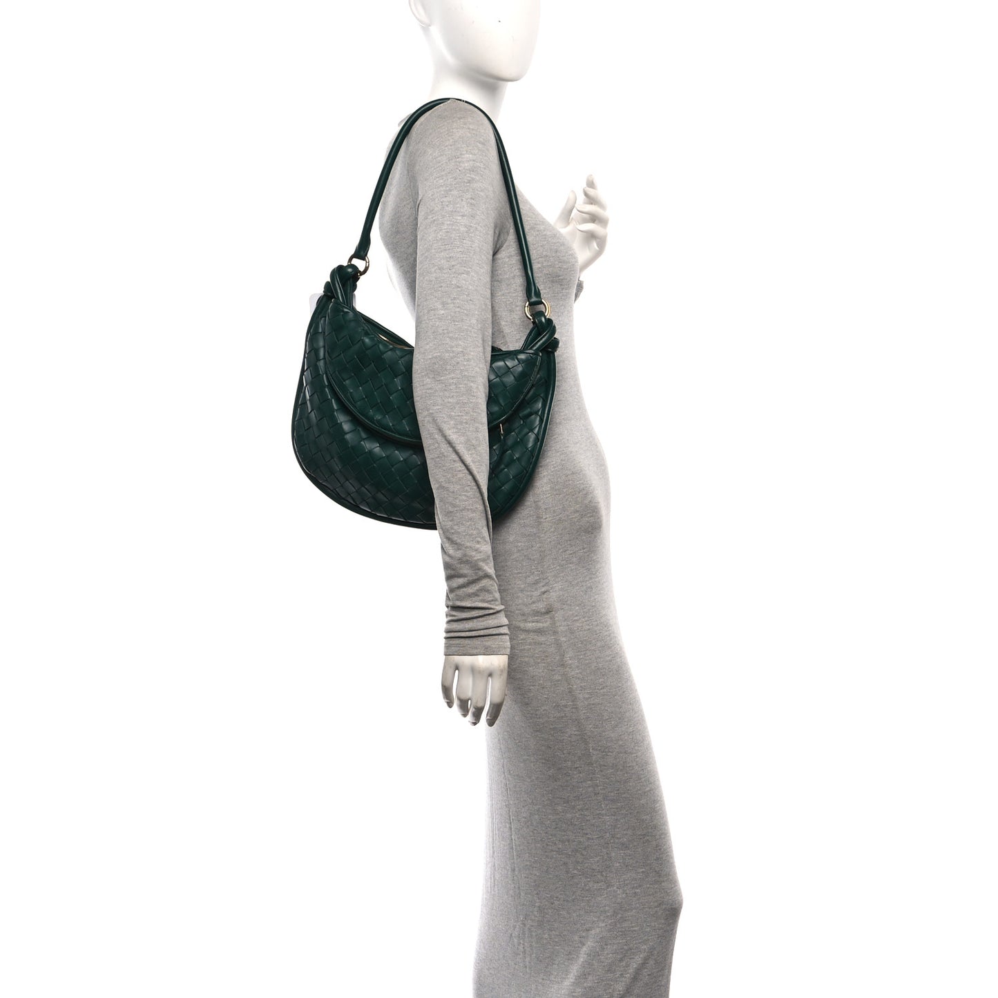 Nappa Intrecciato Medium Gemelli Emerald Green