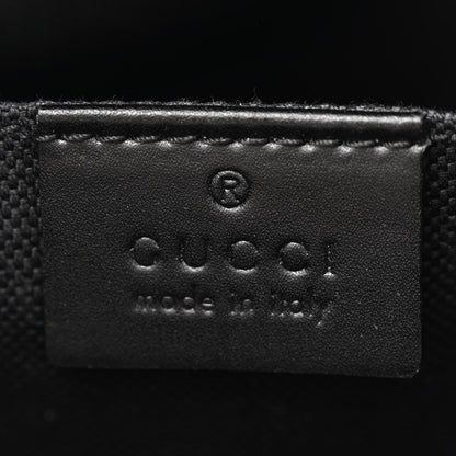 Gucci GG Supreme Monogram Web Small Flat Messenger Bag Black Grey 6 of 13