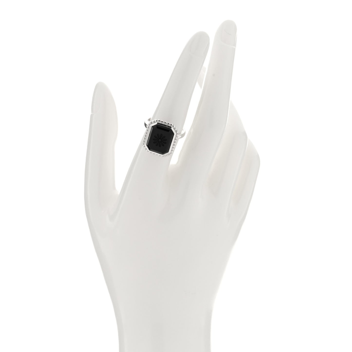 Sterling Silver Black Onyx Ziegfeld Daisy Ring 55 7.25