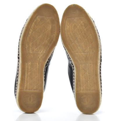 Chanel Lambskin CC Espadrilles 38 Black 5 of 11