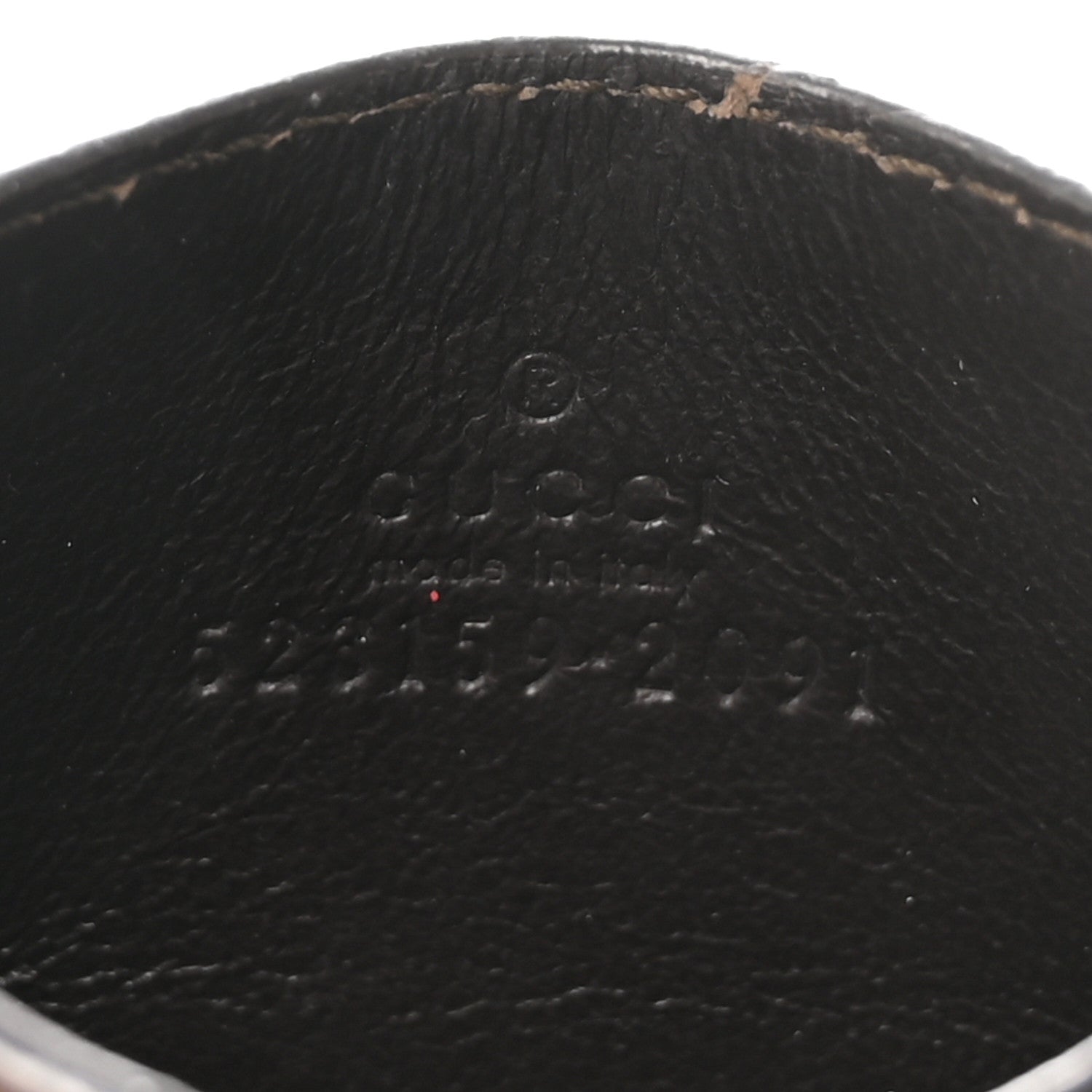 Gucci GG Supreme Monogram Textured Dollar Calfskin Ophidia Card Holder Beige Ebony New Acero 6 of 6