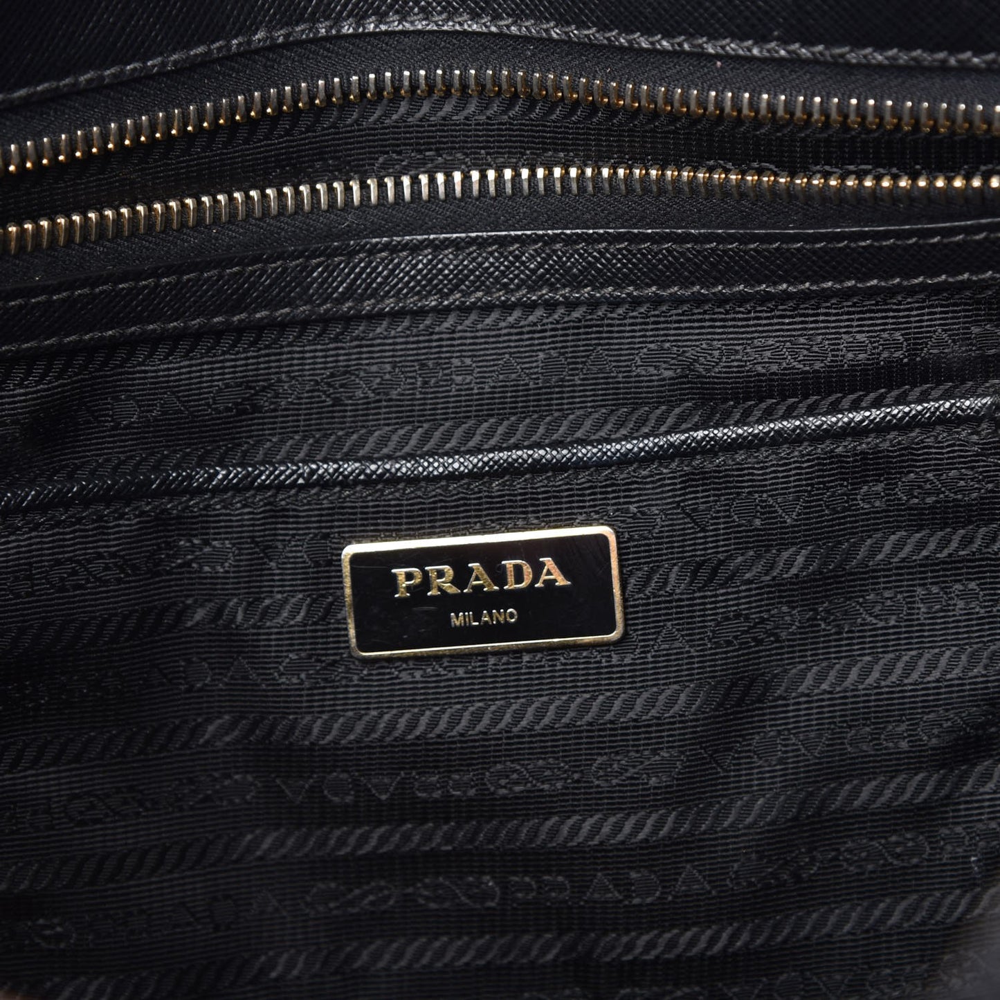 Saffiano Large Galleria Double Zip Tote Black