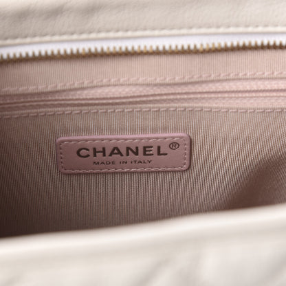Chanel Patent Goatskin Quilted Medium Gabrielle Hobo White 8 of 10