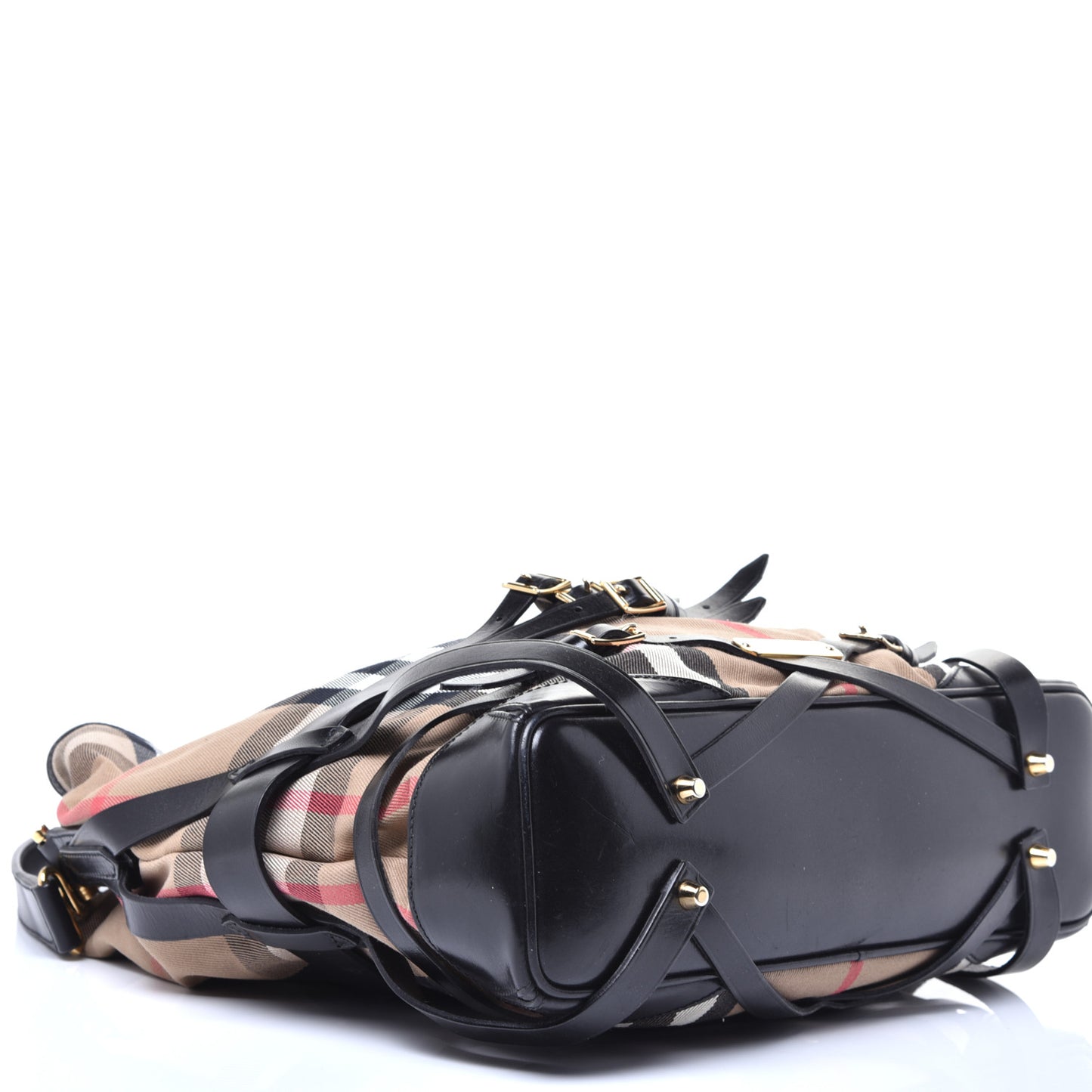 House Check Bridle Calfskin Medium Gosford Hobo Black