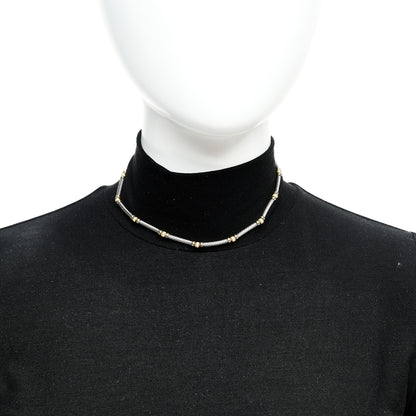 David Yurman Sterling Silver 14K Yellow Gold Metro Collar Necklace 2 of 5