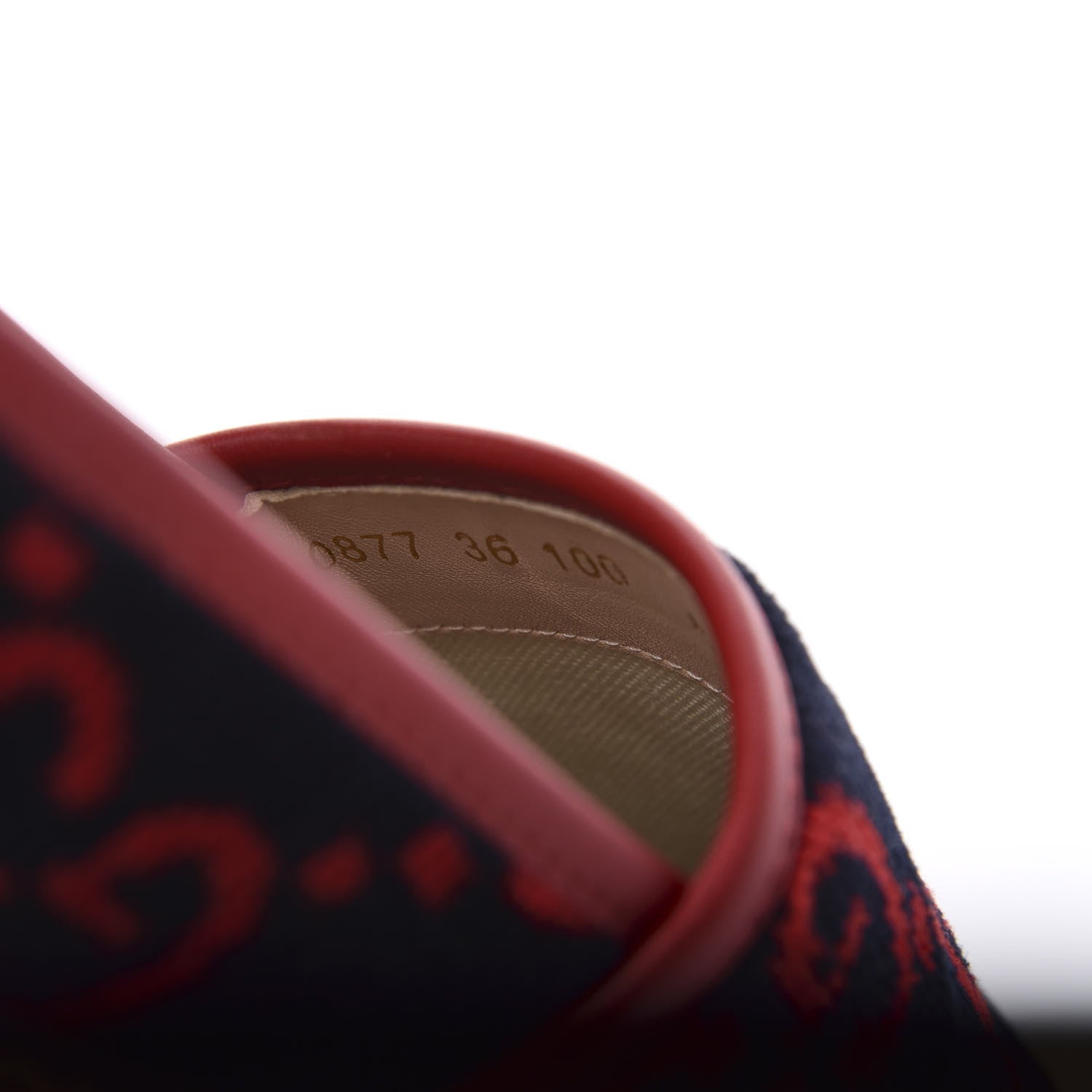 Gucci Terry Cloth GG Monogram Espadrilles 36 Blue Red 8 of 10