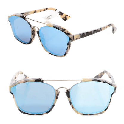 Christian Dior Abstract Mirrored Sunglasses Spotted Havana Blue 1 of 6