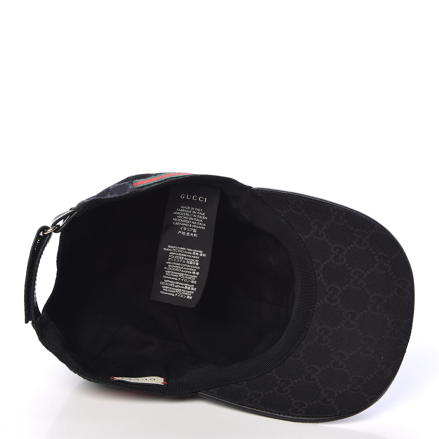 Monogram Web Baseball Hat L Black