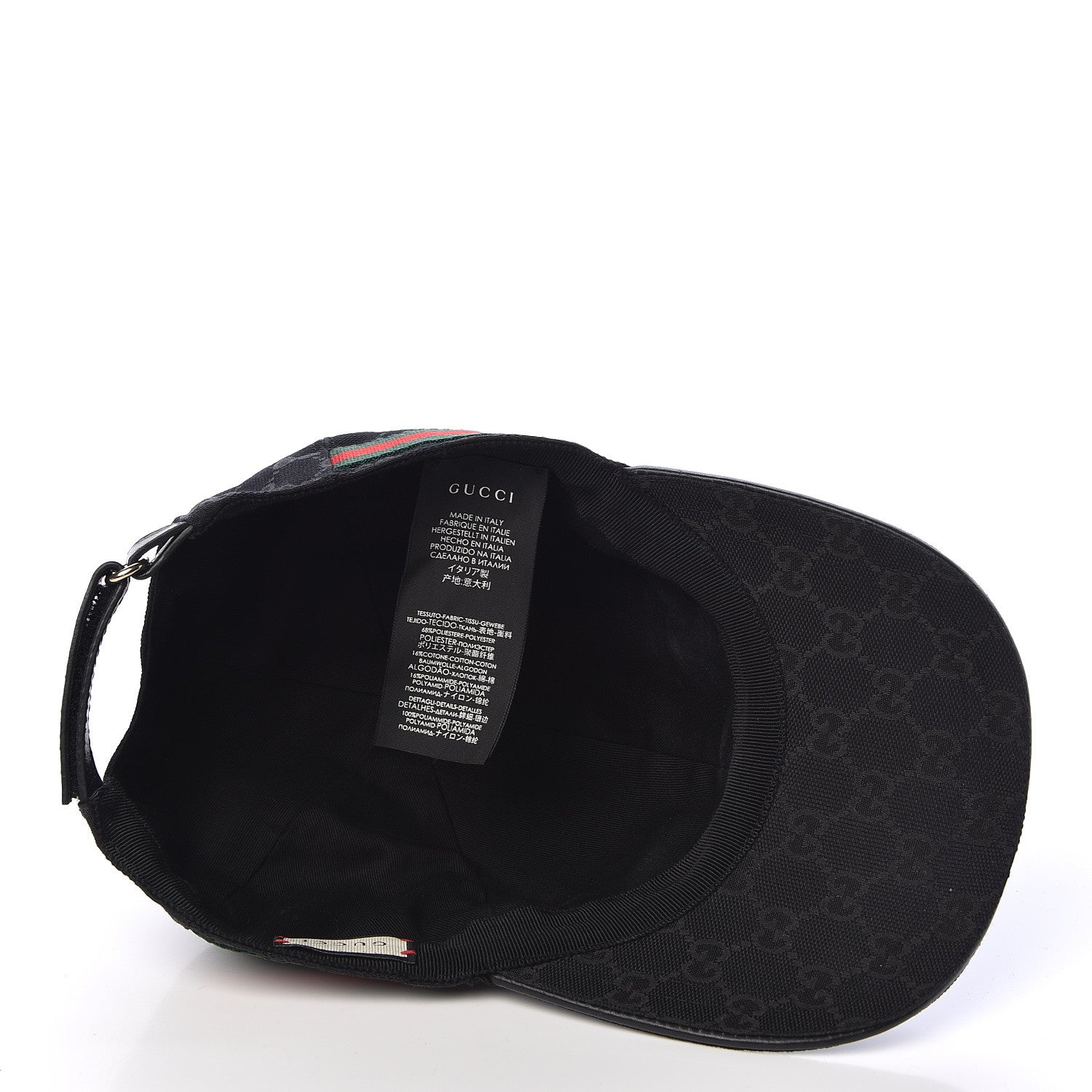 Gucci Monogram Web Baseball Hat L Black 6 of 7