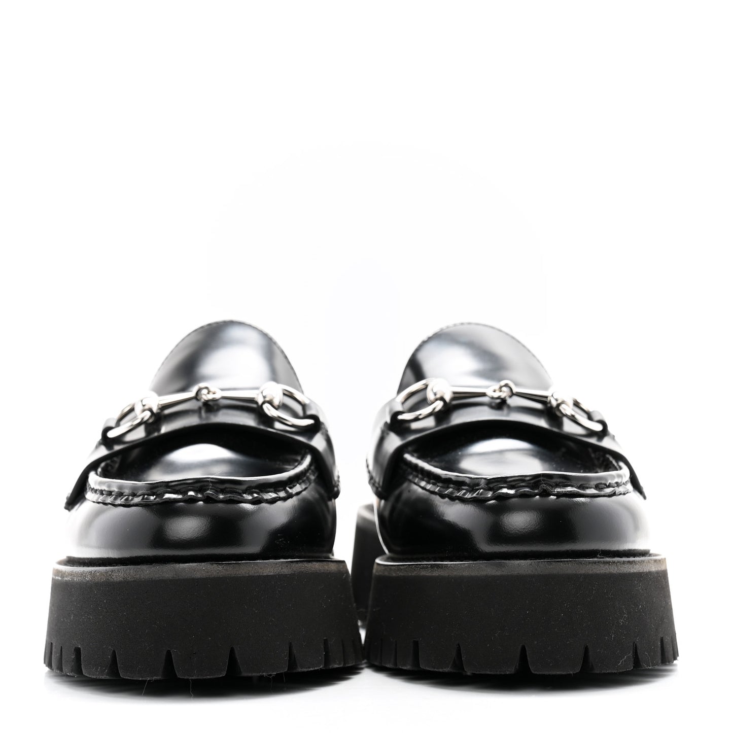Magnum Calfskin Womens Horsebit Platform Mules 38.5 Black