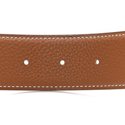 Hermes Tadelakt Togo 42mm Constance H Belt 110 Black Gold 5 of 6