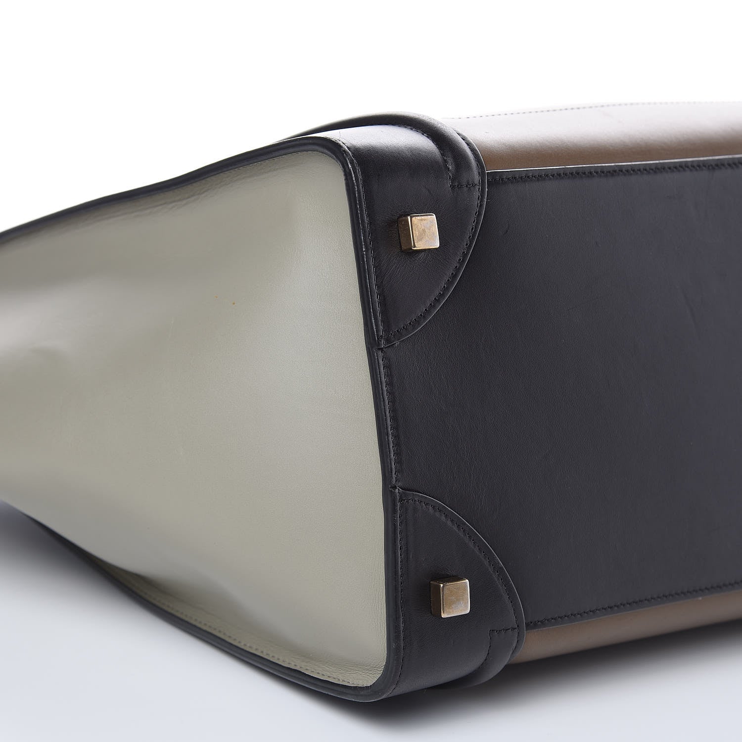 Celine Satin Calfskin Mini Tri-Color Luggage Dark Grey 8 of 19
