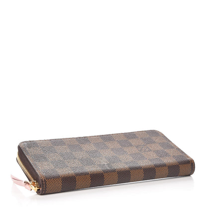 Louis Vuitton Damier Ebene Clemence Wallet Rose Ballerine 4 of 7