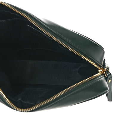 Saint Laurent Calfskin Matelasse Monogram Lou Camera Bag New Vert Fonce 5 of 8