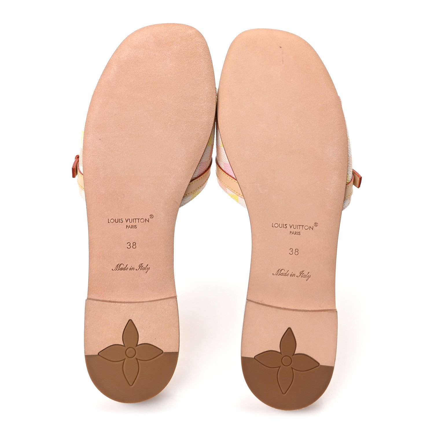 Louis Vuitton Damierlicious Neo Revival Flat Mule Sandals 38 Rose Peach 6 of 9