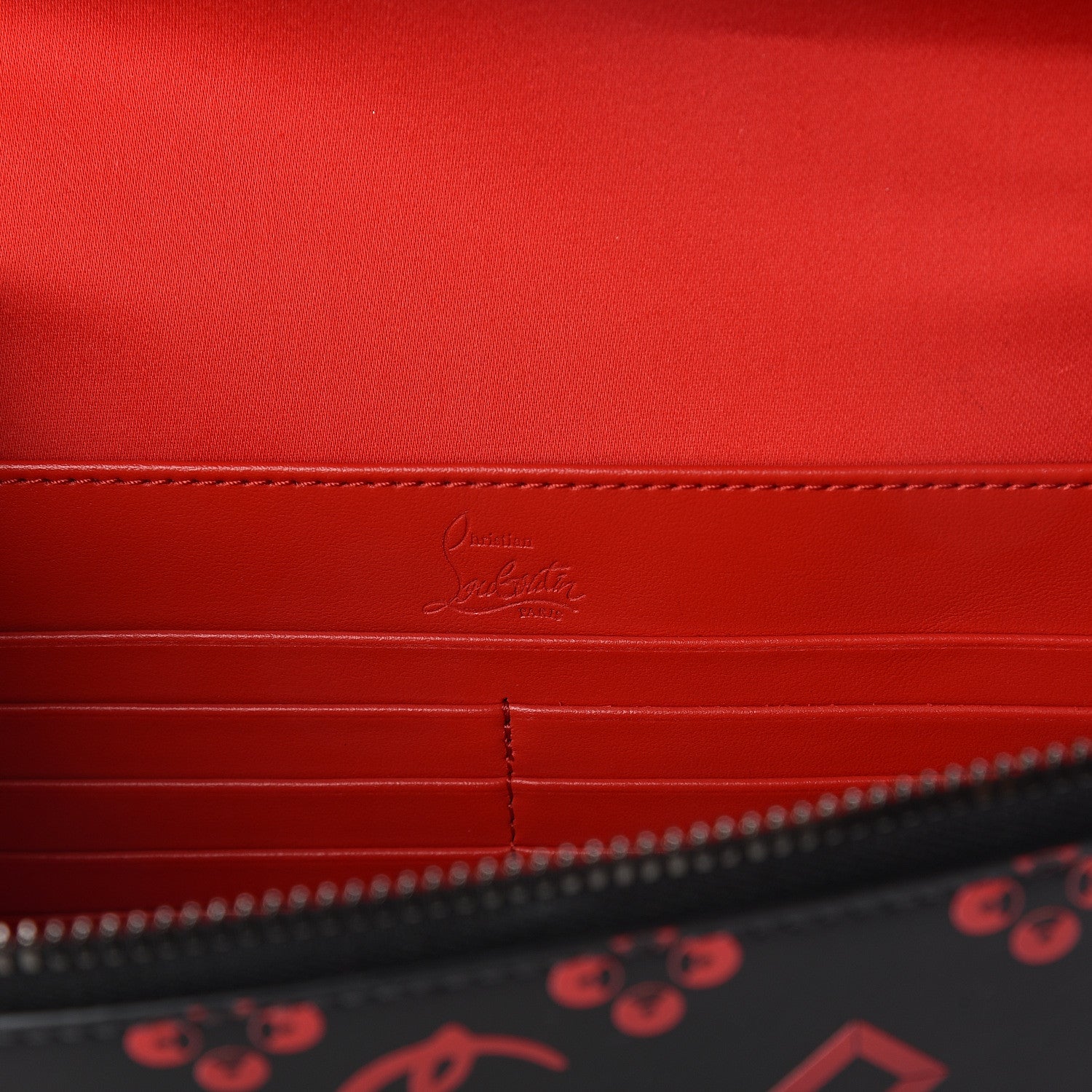 Christian Louboutin Calfskin Degrade Loubinthesky Kypipouch Messenger Bag Black Red 5 of 8