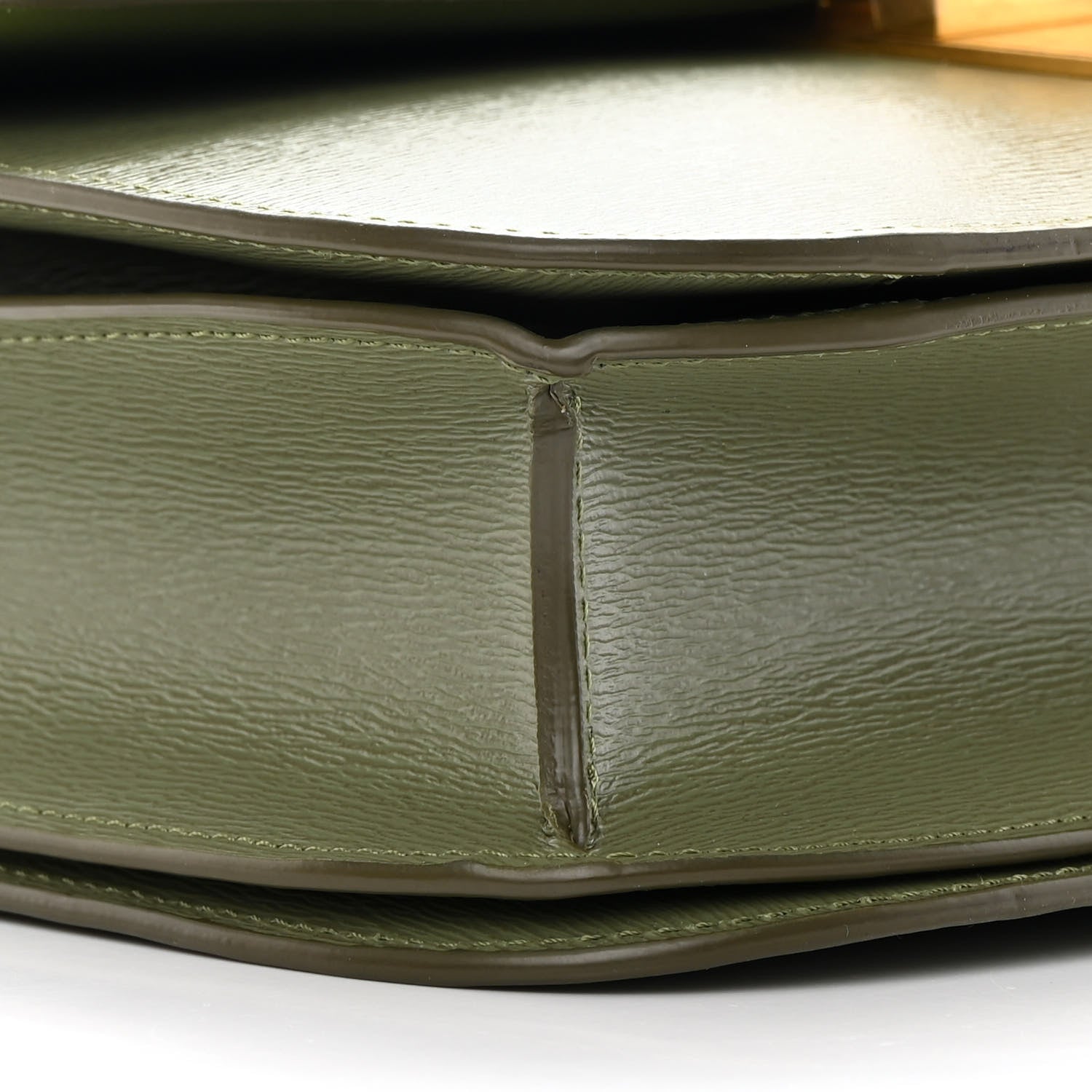 Celine Liege Calfskin Medium Classic Box Flap Bag Army Green 9 of 15