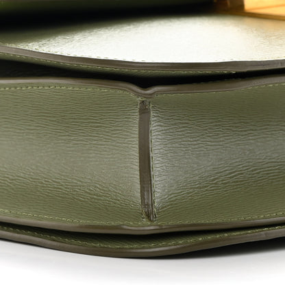 Celine Liege Calfskin Medium Classic Box Flap Bag Army Green 9 of 15