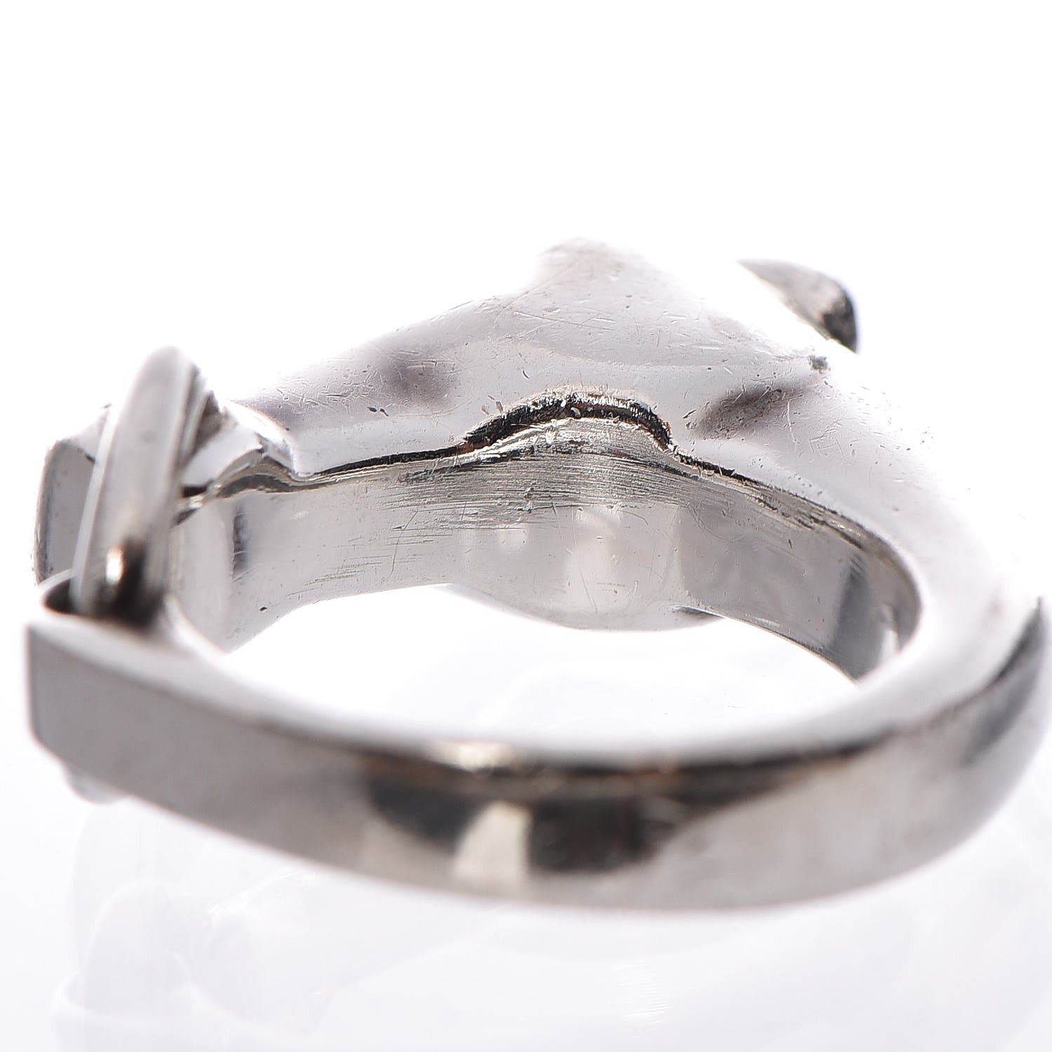 Hermes Sterling Silver Small Galop Ring 51 5.75 8 of 19