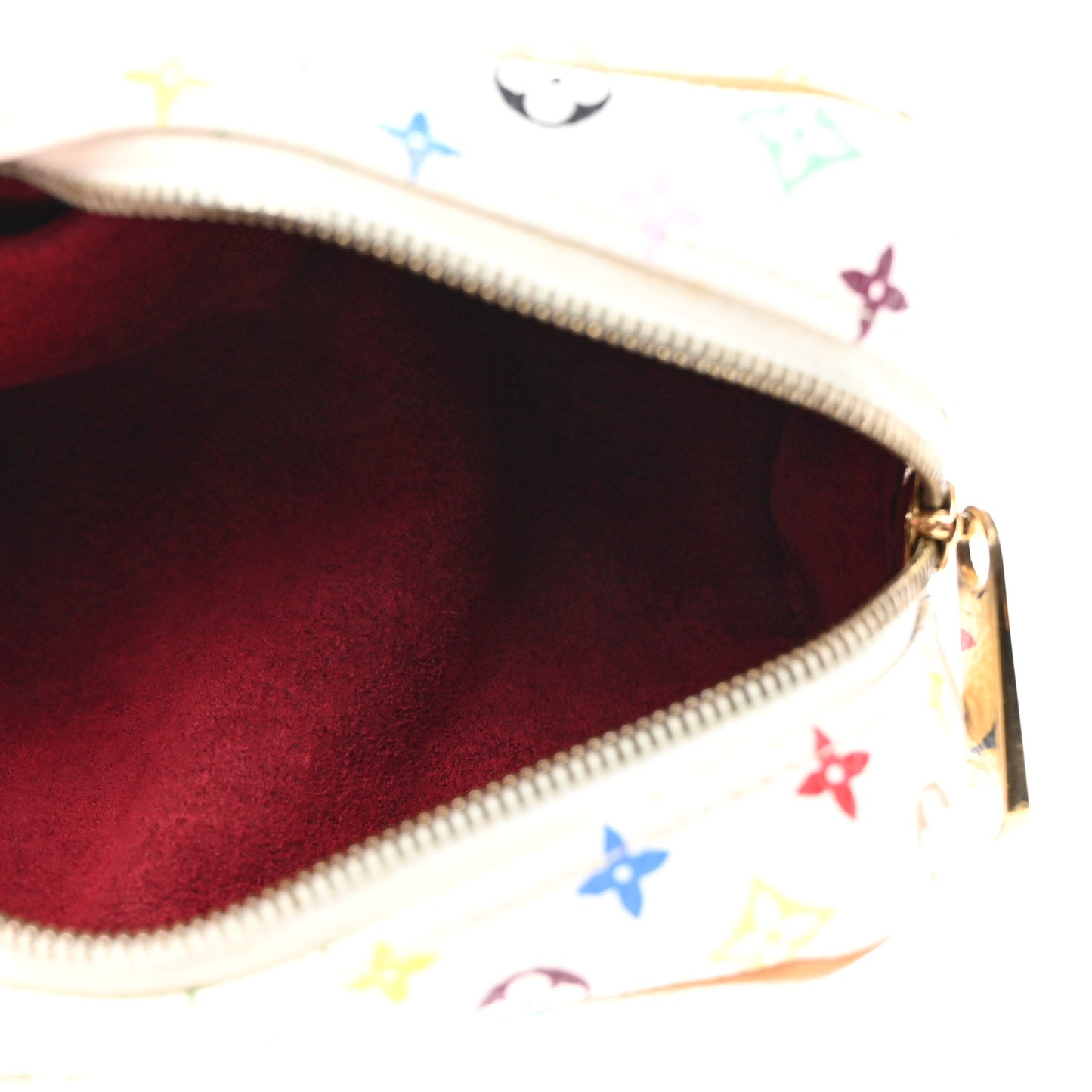 LOUIS VUITTON Monogram Multicolor Trousse Wapity White