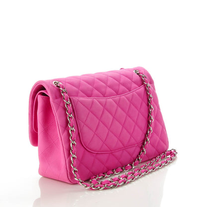 Chanel Iridescent Caviar Quilted Jumbo Double Flap Pink 3 of 7
